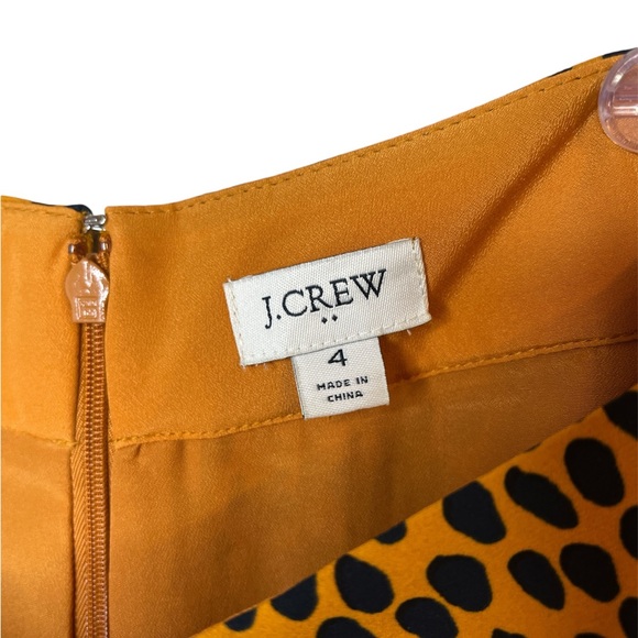 J Crew | Dot Print Pleated Midi Skirt | Size 4 - Picture 7 of 8